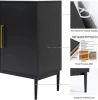 24 years hot sale modern style sideboard with double doors storage space black for dining room