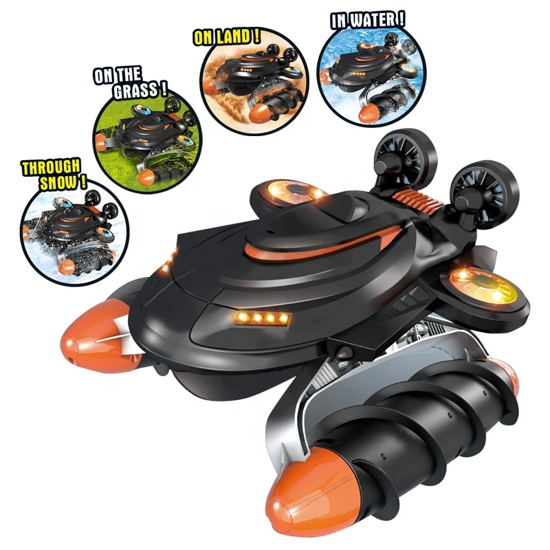 2.4G 8 Channel remote control amphibious hovercraft 4WD high speed racing rc boat