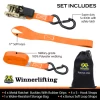 25MM Width Customized Orange Colour 4 Pack Clamshell Ratchet Cargo Lashing Belt Tie  strap