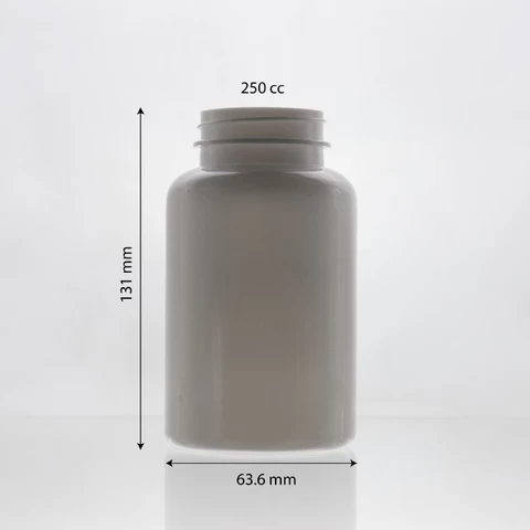250cc -  45mm - 28g capsule pill plastic bottle Pharmaceutical plastic PET bottle with Child-proof cap