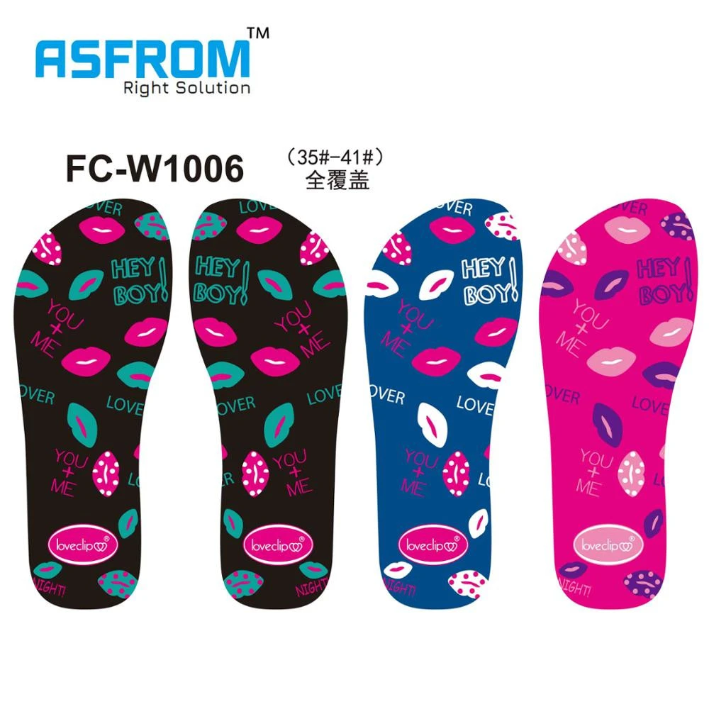 2D heat transfer film for flip flop soles