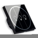 3 gang 1 way EU standard touch screen wall switch