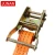 Import 3 inch  10 ton 8m 75mm ratchet truck tie down strap cargo lashing strap trailer belt ratchet strap with aluminum handle from China