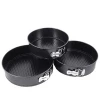 3 Pcs non-stick carbon steel springform pan leak proof bakeware sets with removable bottom