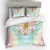 Import 3 Piece flower girl 3D cartoon bedding set duvet cover for unicorn twin bed set from China