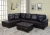 Import 3-Pieces Sectional Sofa Set with Ottoman and 2 Square Pillows from USA