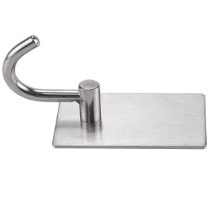 304 stainless steel Hotel Bathroom Accessories Square Single Robe Hook Towel Hook Clothes Hook With 3m Tape