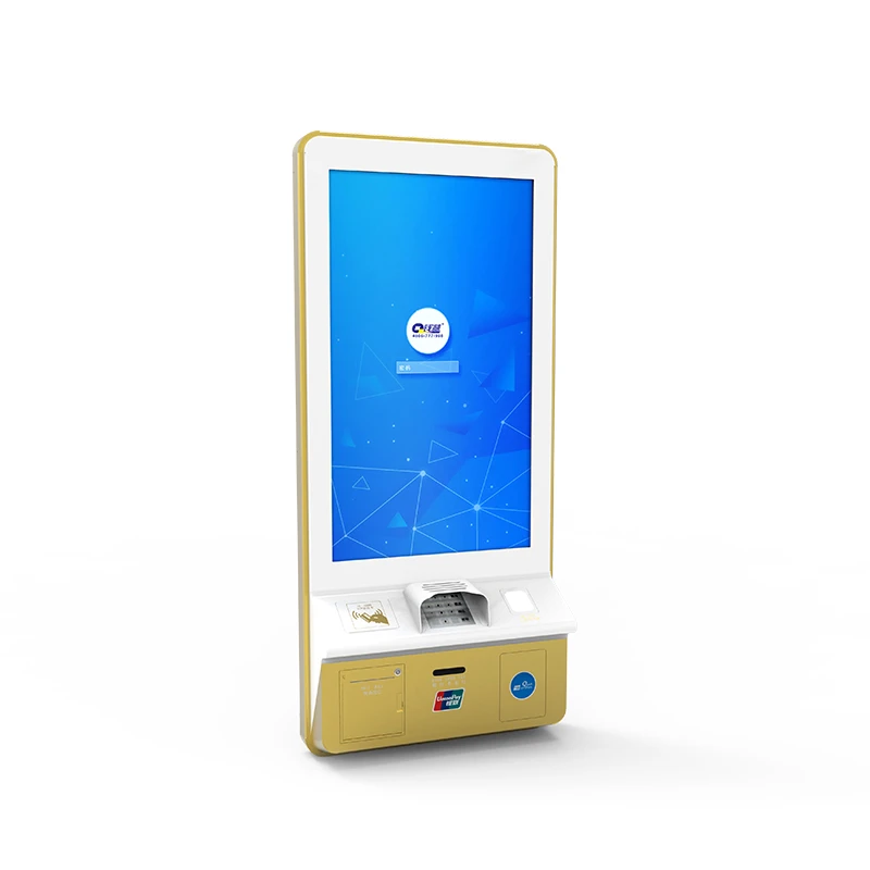 32 inch wall mount touch screen self service payment kiosk