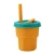 Import 400ml High Quality Food Grade Custom Designer Adult Silicone Water Cup Colorful Straw Cup from China