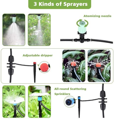 Buy 40m Diy Automatic Drip Irrigation System Garden Set Balcony Water ...