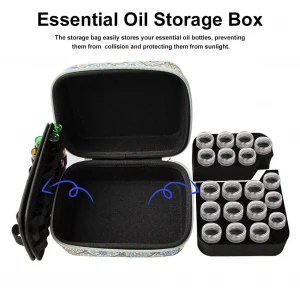 44 Bottles Essential Oil Case 5ML10ML 15ML Perfume Oil Essential Oil Box Travel Portable Carrying Holder Nail Polish Storage Bag