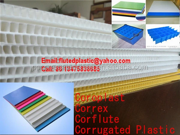 4mm 5mm transparent coroplast corrugated plastic sheet