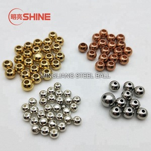 4mm 6mm 8mm 10mm 304 316l stainless steel rose gold metal beads with drilling hole for jewelry