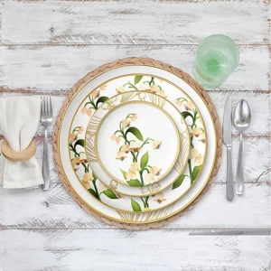 4pcs ceramic plate use for hotel  restaurant  cafe shop Wedding Hall nordic plates tableware
