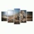 Import 5 Piece Leopard lion tiger elephant animal canvas wall art painting custom cheap home decor modern framed picture hanging art from China