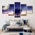 Import 5 Pieces Fantasy Trees painting canvas Landscape Canvas Wall Art Shiny Starry Sky Home Decor from China