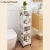 Import 5-tier Steel Kitchen Office Bathroom Gap Clip Narrow Space Trolley Storage Rack Refrigerator Side Drawer Shelf Cart with Wheels from China