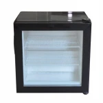 55L 220V Mini Vertical Freezer Display Cabinet Small Household Refrigerator Commercial Glass Ice Cream Freezer
