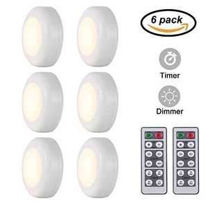 6 Pack RGB Remote Control Dimmable Kitchen  LED Closet Light