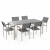 Import 6 Seater Garden Dining Set Grey Granite Top and  Texteline Chairs from China