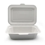 600ml Biodegradable & Compostable Sugarcane Bagasse takeaway food boxes takeaway packaging