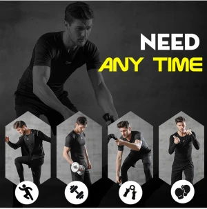 6pcs/set Mens Fitness Apparel Set Workout Clothes Mens Sportswear Gym Jogging Running Basketball Clothing Men Fitness Clothing