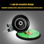 6" Professional Air Random Orbital Palm Sander, 3.0mm Eccentricity Dual Action Pneumatic Sander Pro Grinding Sanding Tools