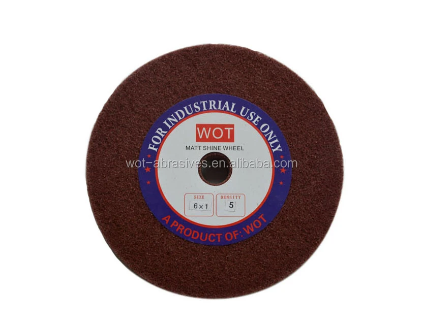 6&quot;x1&quot; 5P/U1 Maroon Color For Electroplating Abrasive Non woven Unitized Abrasive Wheel