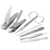7pcs Pedicure Set Nail Clippers Cleaner Cuticle Grooming Kit Manicure Scissors with Case