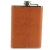 Import 8 oz stainless steel brown leather hip flask with shot glass from China