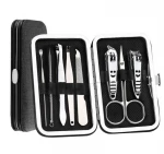 8 pcs Pro Manicure Set Nail Kit Nail Art Tools All For Manicure Sets Pedicure Care With Pusher Ingrown Nail File Polish Tweezer