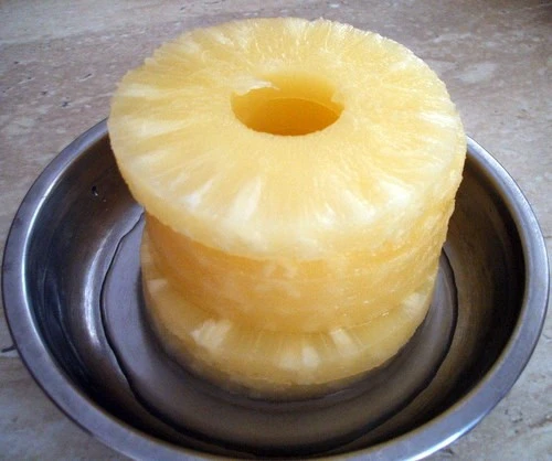 850g Canned pineapple in light syrup in China on sale