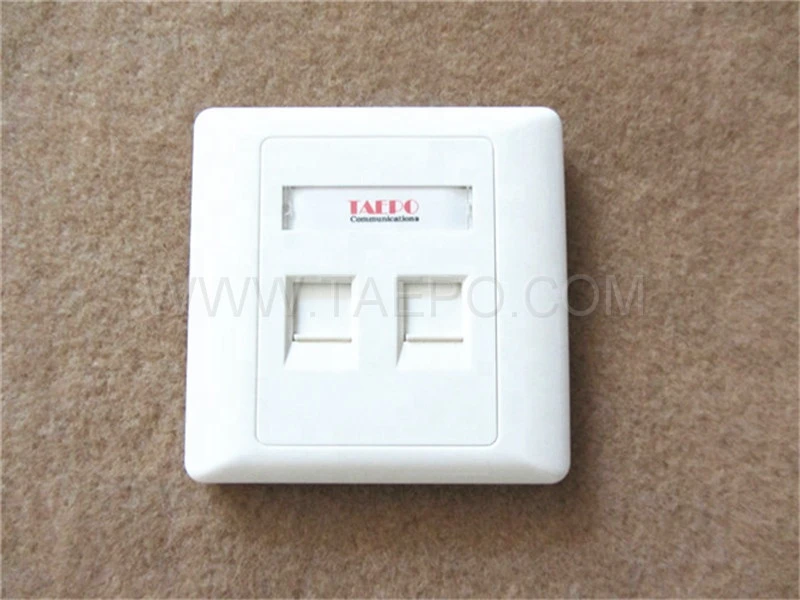 86*86mm AP style 2 port network information wall switch