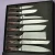 9 Piece Damascus Pattern Stainless Steel Kitchen Knife Set With Wood Block