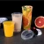 Import 95 Calibre U shaped 16oz disposable juice pp cups, milk smoothie sauce plastic cups, cold drink packaging cups with lids from China