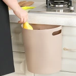 9L Wall Mounted Semicircular Plastic Trash Can waste bin