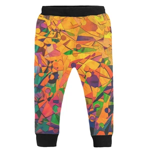 abstract sublimation kids fashion training sweat printed running jogging pants