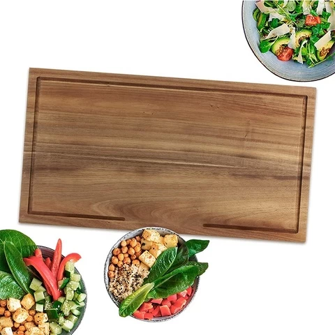 Acacia Wood Stovetop Cover Workspace and Countertop Cutting Board with Adjustable Legs