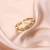 Import Adjustable 18k Gold Plated Thin Twist Index Finger Rings Rhinestone Twisted Rope Open Ring from China