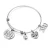 Import Adjustable expandable wire two tone charm bangle Bracelet from China