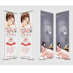 advertising products banner stand retractable banner roll up stand straight base aluminum roll up banner