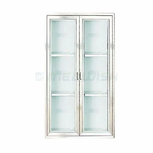 AG-SS086-2 Hospital furniture files storage medical stainless steel apparatus steel cupboard