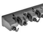 Alpine Industries 3 in. x 16 in. 5-Slot Wall Mounted Mop and Broom Holder