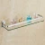 Import Aluminum Bathroom Glass Rectangular Shelf Wall Mounted Tempered Glass Extra Thick, Silver Sand Sprayed from China