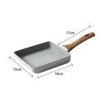 Aluminum Tamagoyaki Japanese Omelette Egg Pan Skillets Non-Stick Japanese Rolled Tamagoyaki Frying Pan Rectangle Omelette Pan