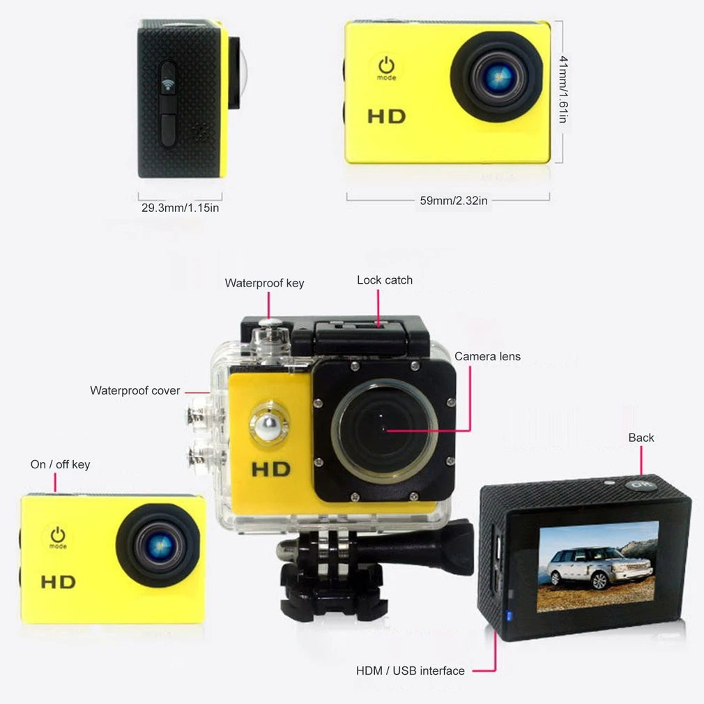 Amazon hot sell Action camera 30M Waterproof 12MP sports action SJ4000 Video Camera HD 1080p sport camera