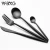 amazon top seller knife fork black knife fork spoon set in box