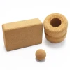 Amyup high-density environmentally friendly cork yoga brick cork roller massage ball set