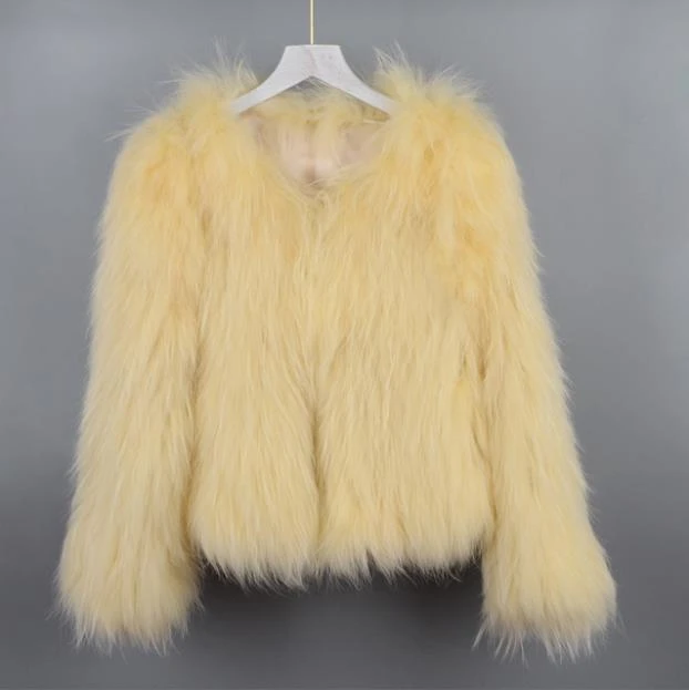 Autumn and winter  warm fur woven clothes for  women