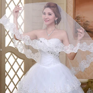 Backlakegirls New Wholesale Lace More Size Bridal Veils Wedding Veils